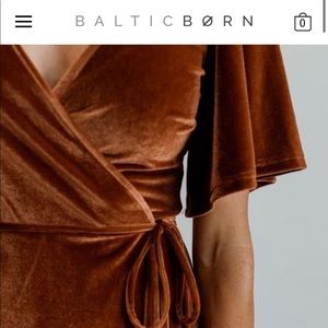 Gently Used | Baltic Born | Meghan Velvet Wrap Maxi Dress | Spice